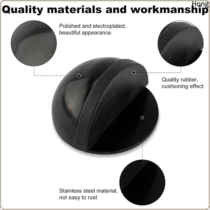 Anti-collision Stainless steel non perforated door bumper Silent floor mounted turtle top limiters Silicone buffer door bumper