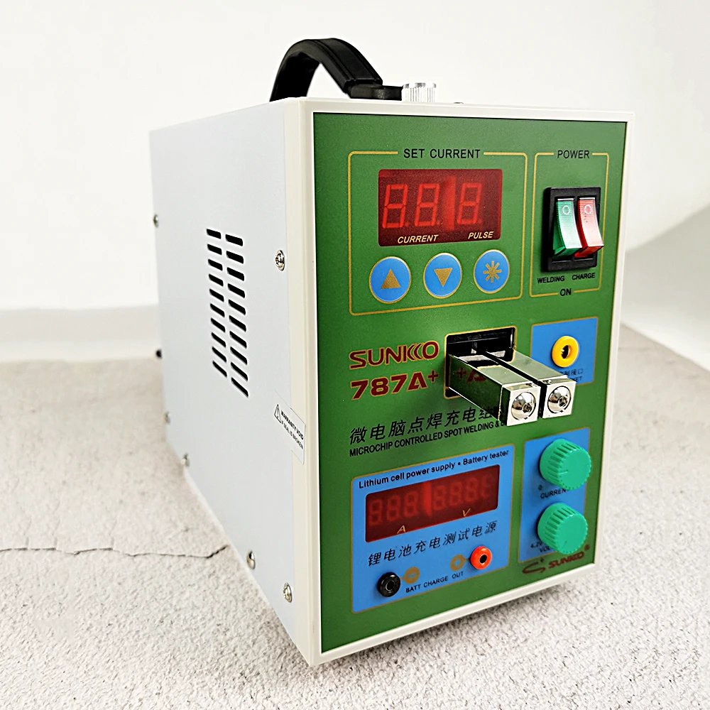 SUNKKO 787A+ Spot Welder 18650 Lithium Battery Test Charging 2in1 Double Pulse Precision Welding Machine LED Lighting 220V