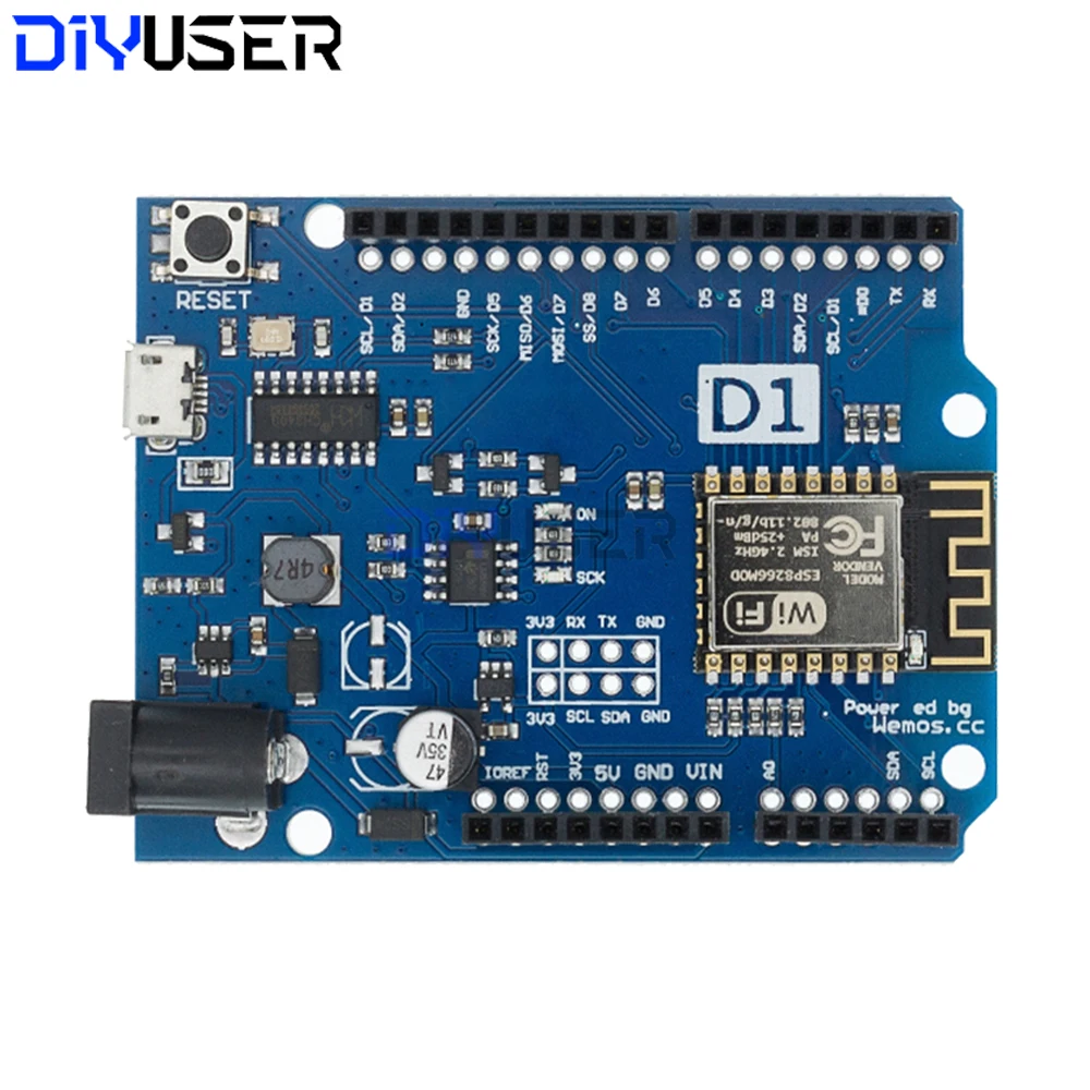 ESP8266 Development Board WeMos D1 R2 NodeMCU Lua WiFi IoT Module for Arduino Smart Home CH340G