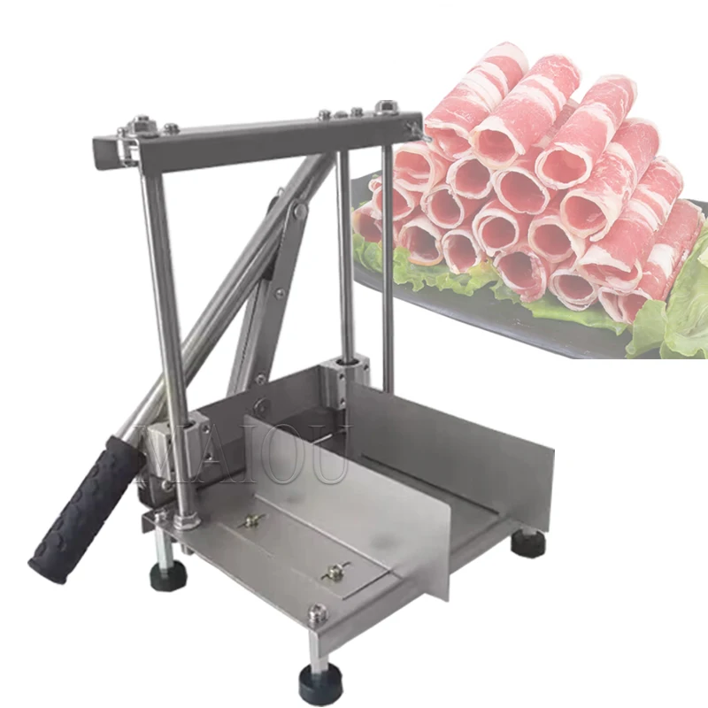 Household Manual Lamb Slicer Frozen Meat Cutting Machine Beef Mutton Rolls Cutter