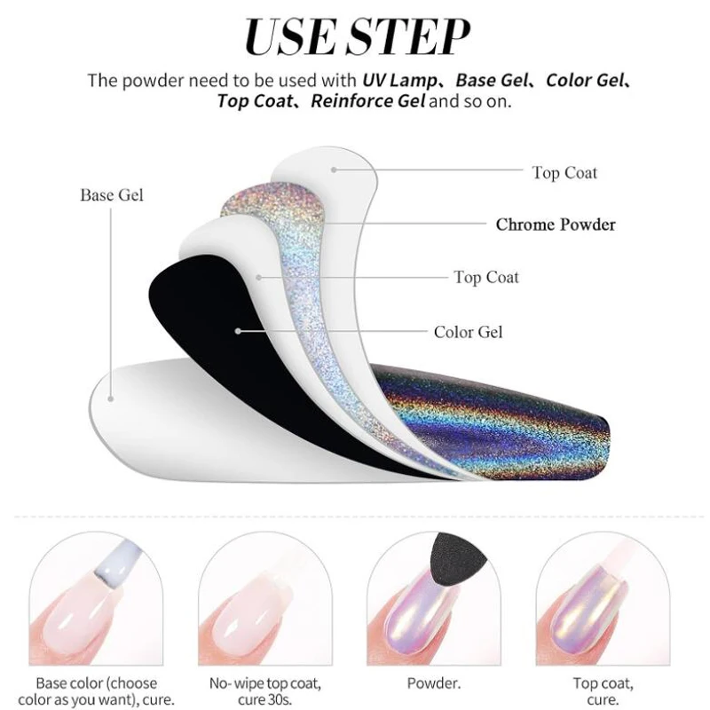 Super Flash Laser colorato Glitter per unghie Polvere per nail art fai da te Bellezza Nail Art Manicure Decorazioni Accessori per unghie da salone