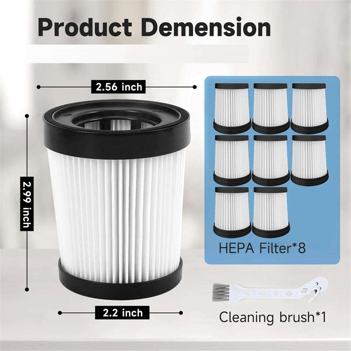 Filtro HEPA compatible con Fabuletta FSV001,FSV101,Girnoor G160 y G165 Afoddon a300wireless Stick aspiradoras Series