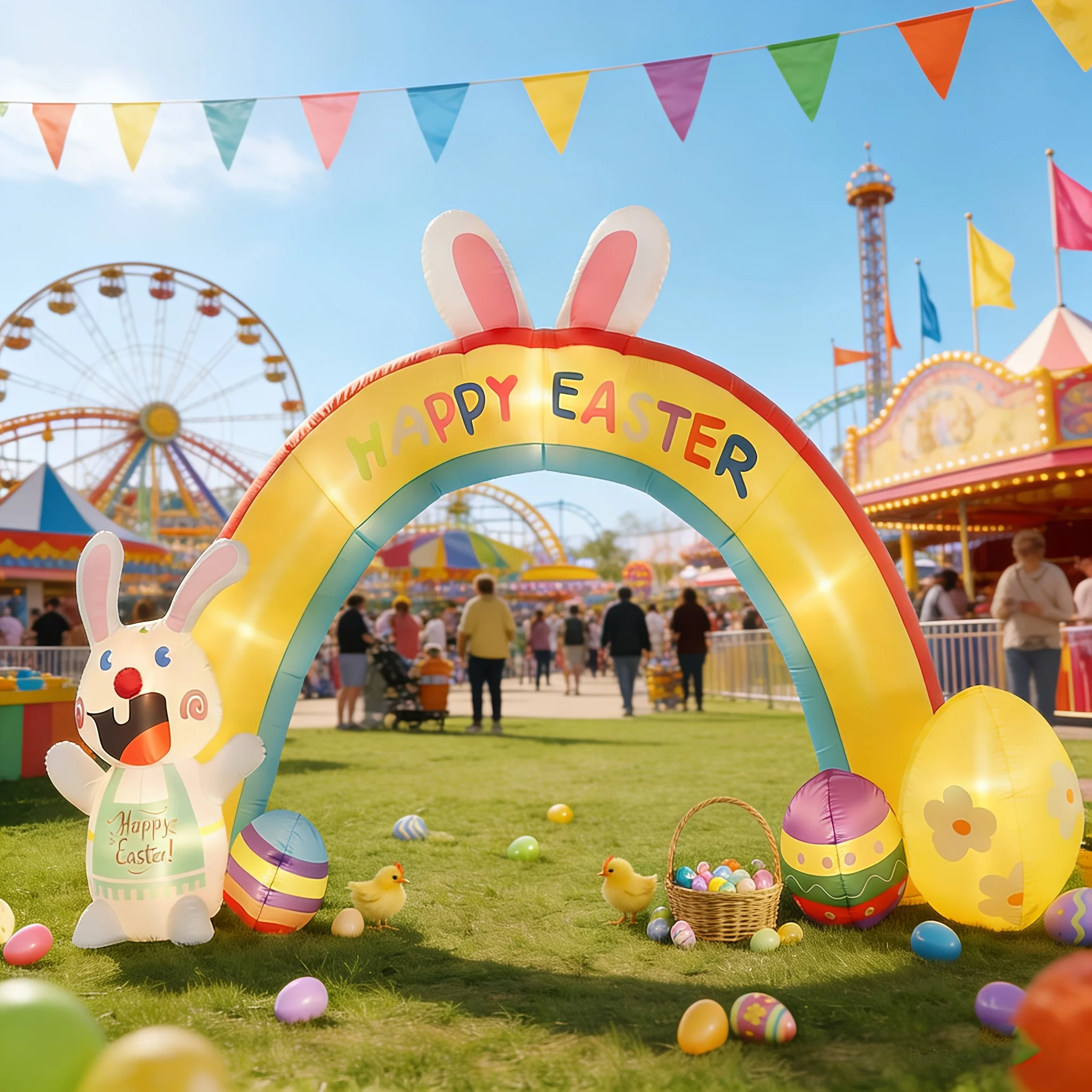 

Easter Inflatables Party Balloon Decoration Easter Day Inflatable Outdoor Decor for Spring Holiday Party Outdoor Garden Yard