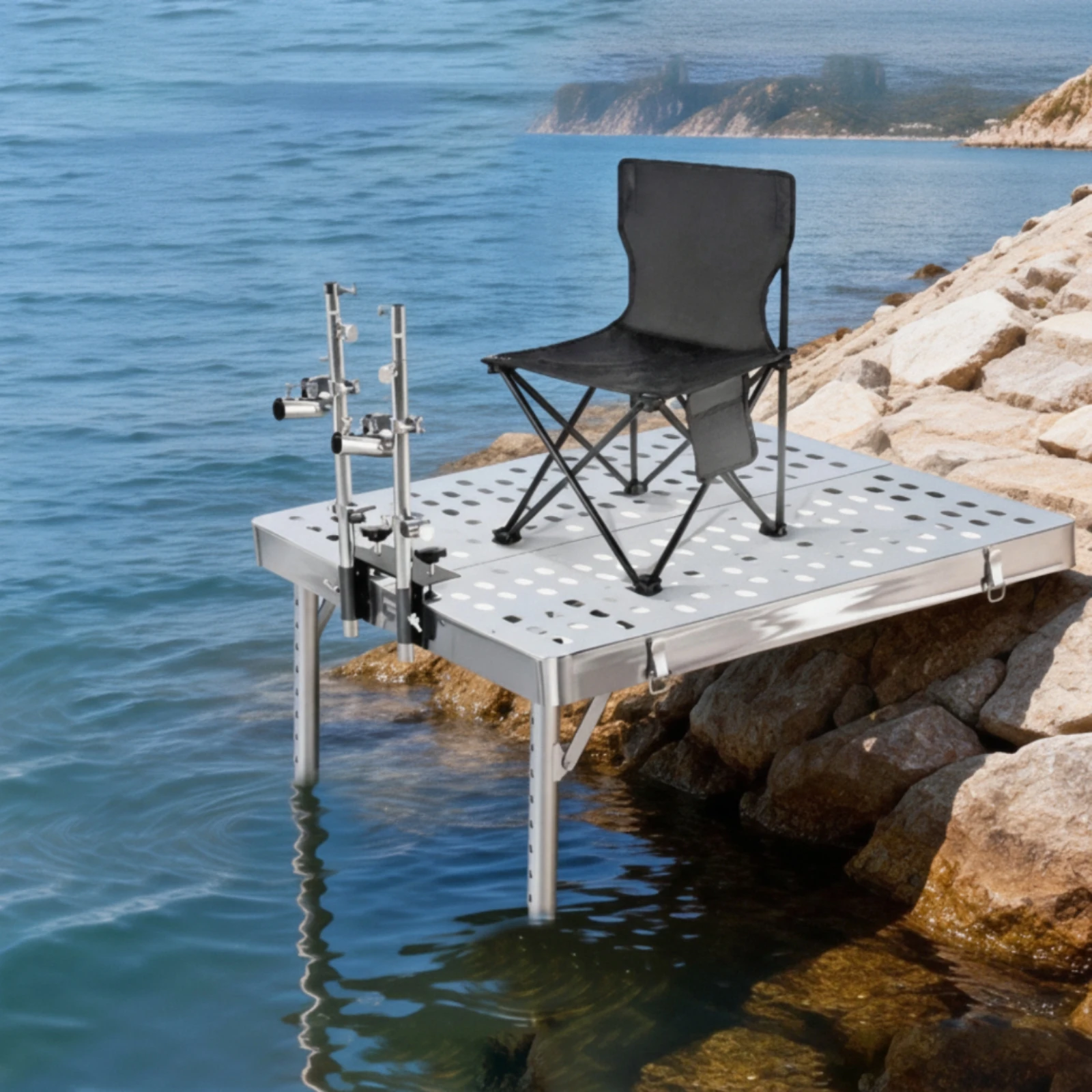 Folding Fishing Platform with - Heavy Equipment Bucket review and price