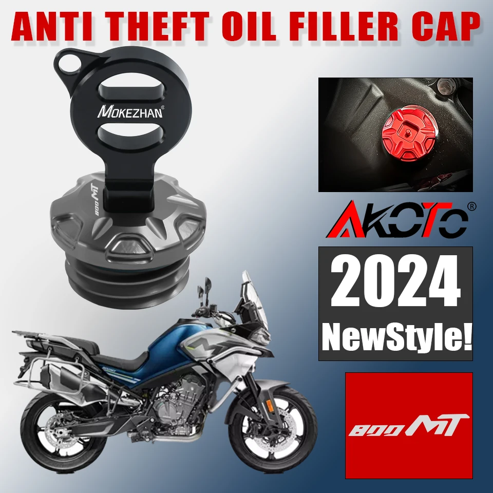 NEW Motorcycles Anti theft Oil Filler Cap Engine Oil Plug Cover For CFMOTO 800MT 800 MT N39 2021-2023  2024 Parts 