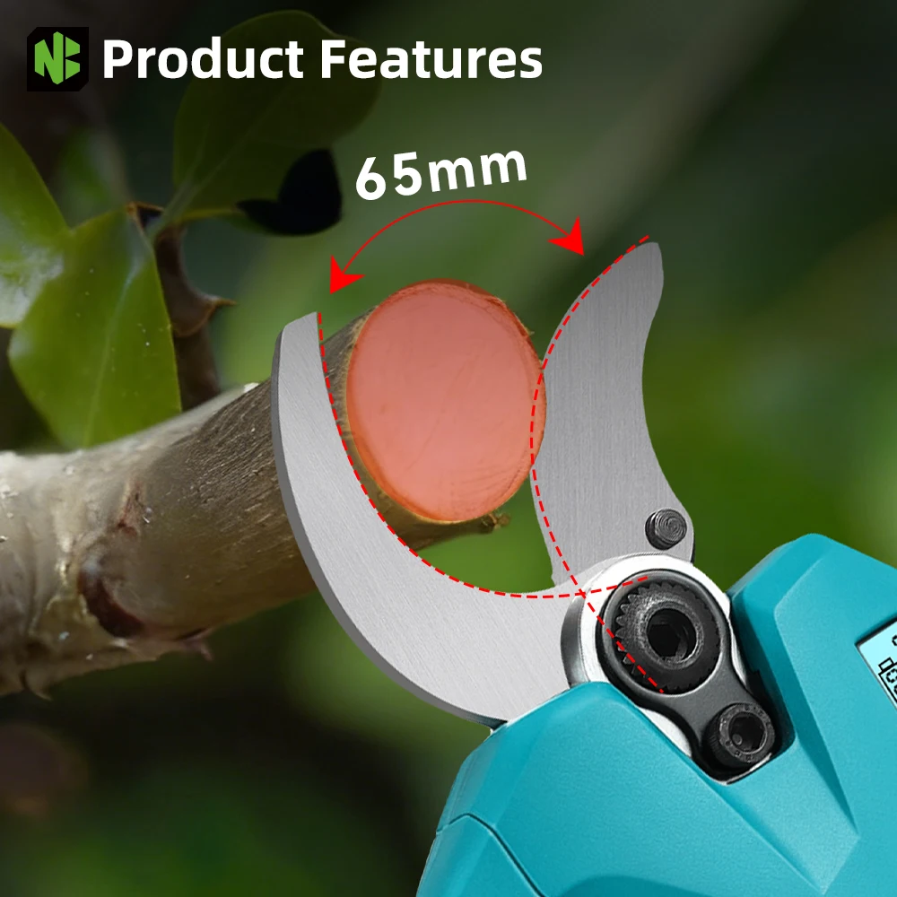 NEWBENY 65MM Bürstenlose Elektrische Schere Kabellose Astschere für Obstbäume Garten-Elektrowerkzeug für Makita-Akkus – Detail 9