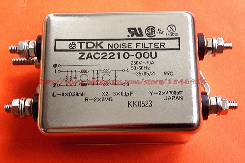 

ZAC2210-00U Two level power filter 250V 10A ZAC2210-OOU