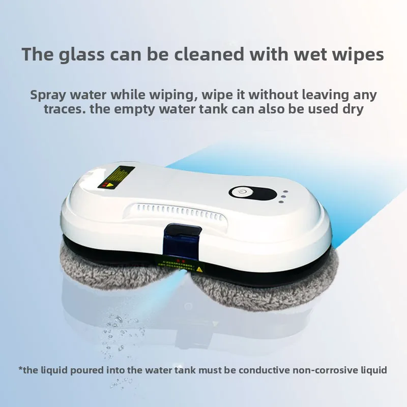 Ultra Thin Smart Window Cleaning Robot Automatic Water Spray Remote Control Glass Cleaner