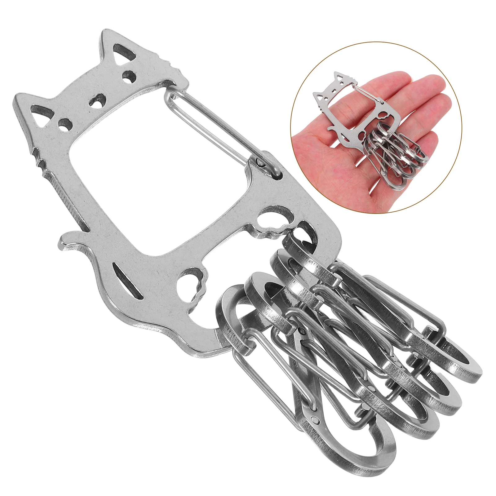 

Outdoor Creative Keychain Animal Keyring Cartoon Cat Shape Hook Chains Cute Hooks Keyrings for Women Backpack Charms