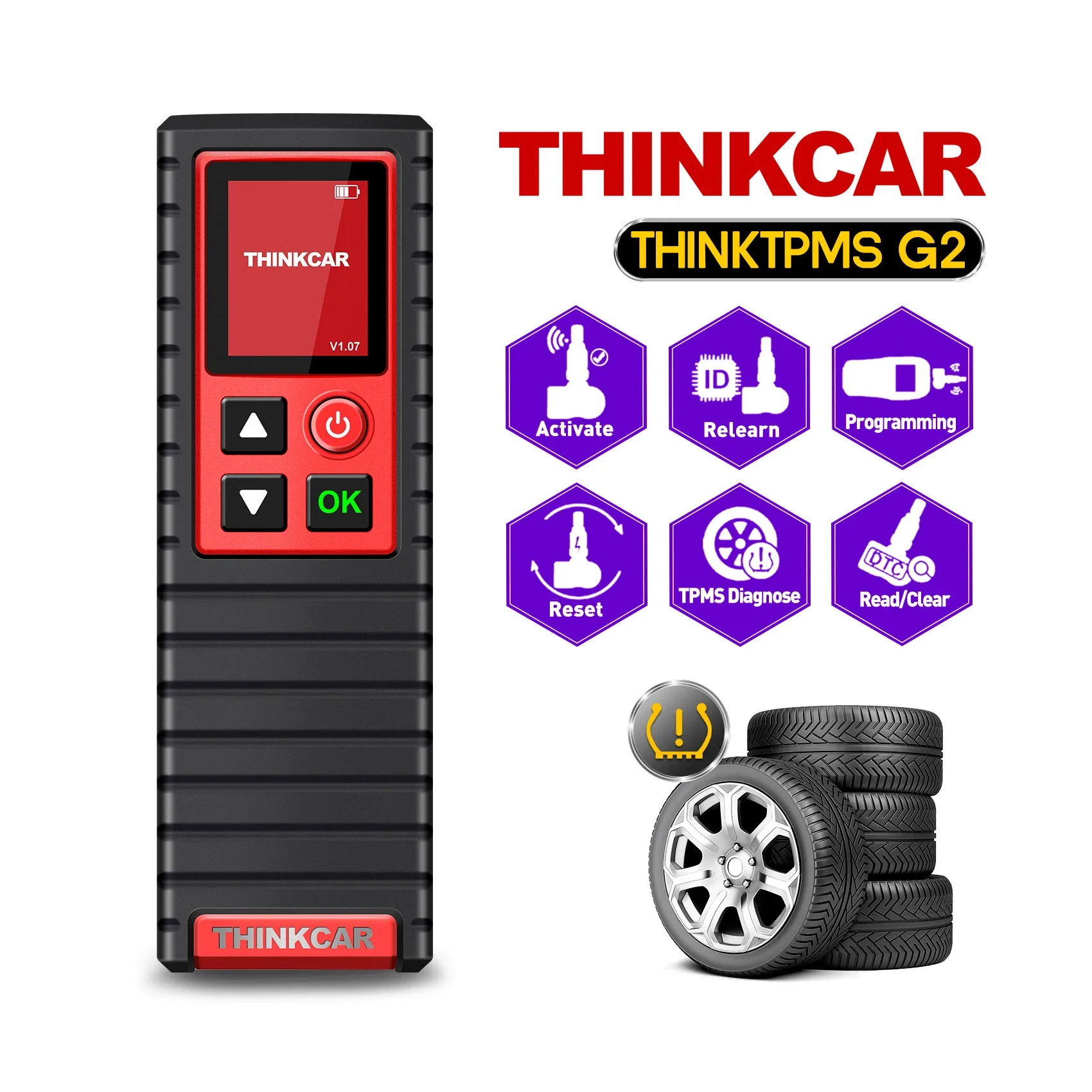 G2 TPMS Vehicle OBD2 Code Reader Diagnostic Tool Tire Pressure Monitoring System Sensor