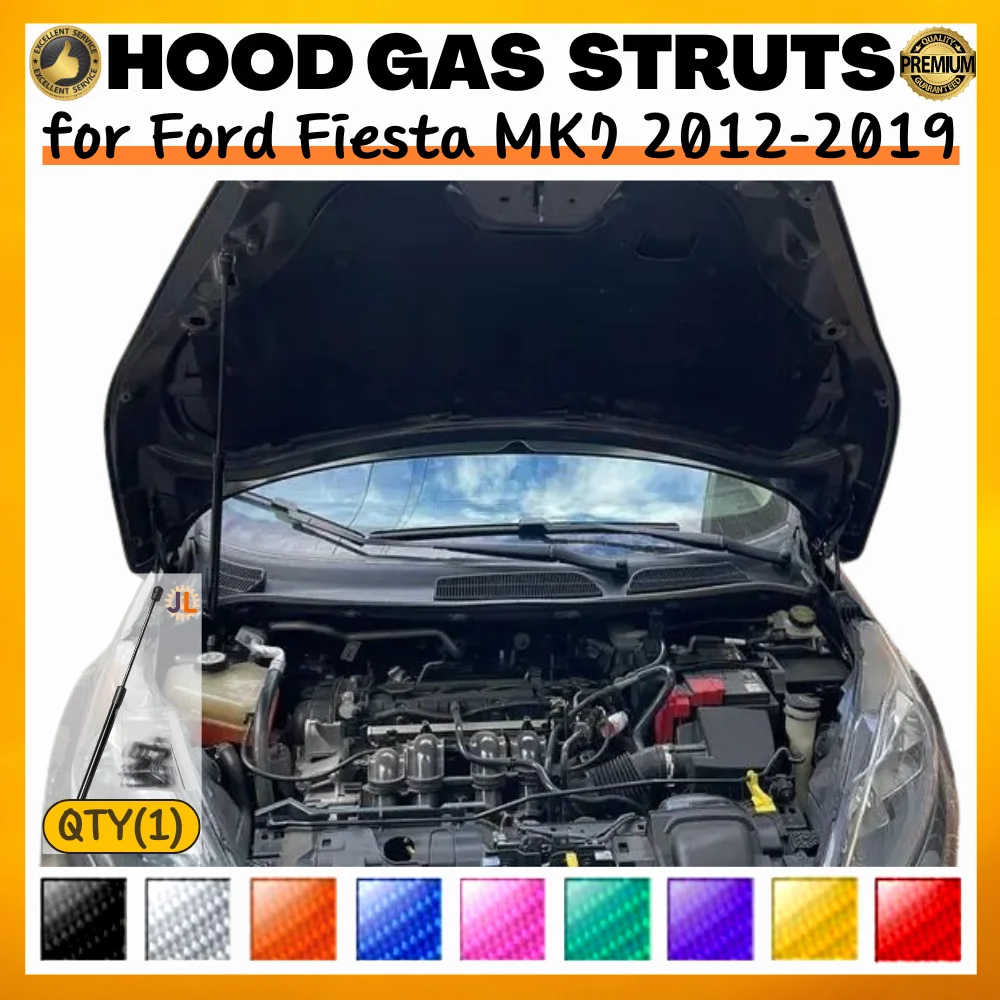 

Qty(1) Hood Strut for Ford Fiesta MK7 2012-2019 Front Bonnet Modify Gas Spring Shock Absorber Lift Support Damper Bar
