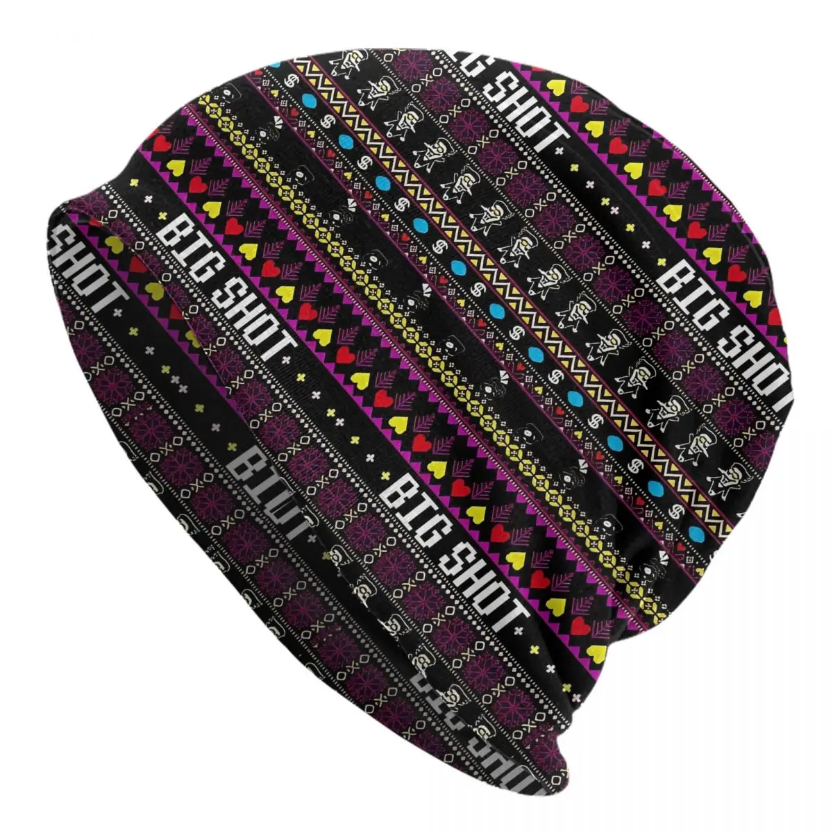 Spamton's Big Shot Kromer Krismas Bonnet Hats Goth Outdoor Deltarune Skullies Beanies Hat Men's Women's Warm Dual-use Caps