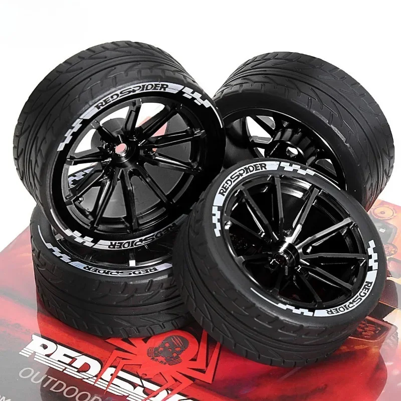 

RC Part 65mm Wheel Tyres Tires 12mm Hex Rim Durable Rubber for 1/10 1/12 1/14 RC Car Racing Competitable Wltoys 144001
