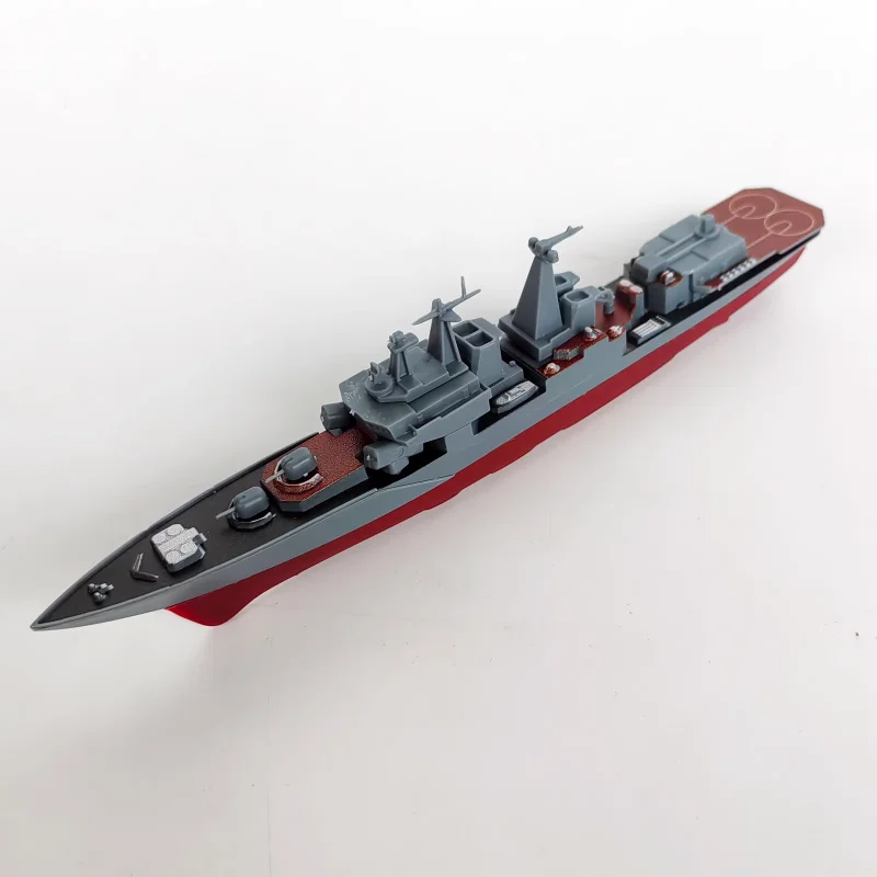 Modelo de barco de acorazado de ensamblaje 4D, 8 Uds., destructores, barco de la guardia costera, submarino, simulación, juguete militar, adorno de buque de guerra