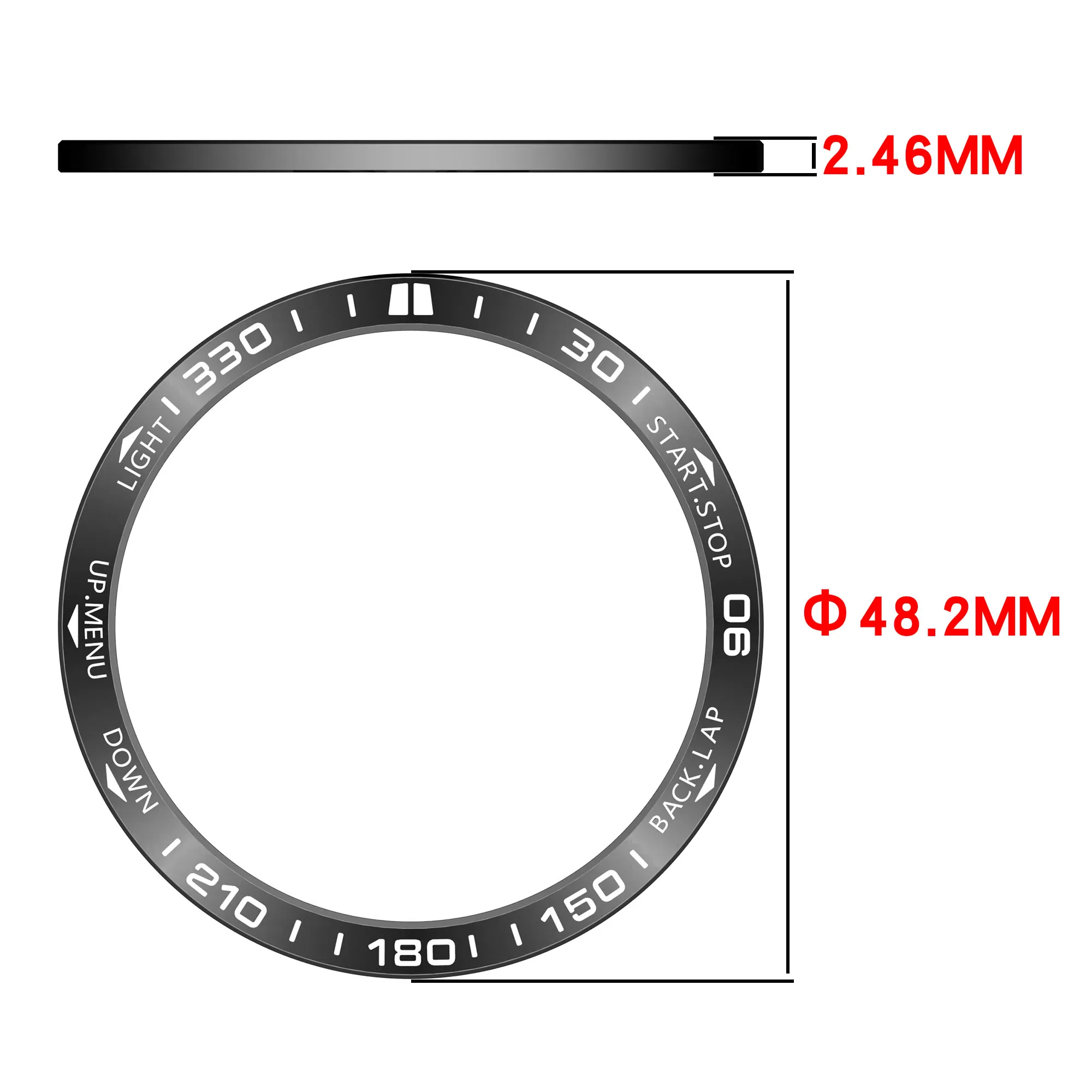 Racing Bezel Ring Cover for Garmin Watch Quatix8 51 47mm Stainless Steel Bumper Case Protector Replacement Accessories