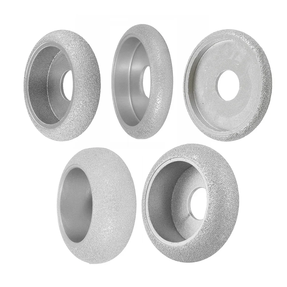 

3inch Stone Edging Wheel Round Dry Vacuum Brazed Grinding Wheel Demi-bullnose Ceramic Tile Bevel Edge Grinding Wheel 10mm -30mm