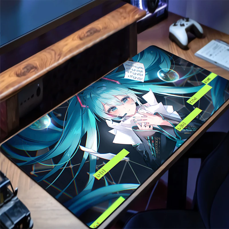 마우스 패드 고무 마우스 패드 게임용 H-hatsune - Pc Gaming Hatsune Miku 리뷰 및 가격