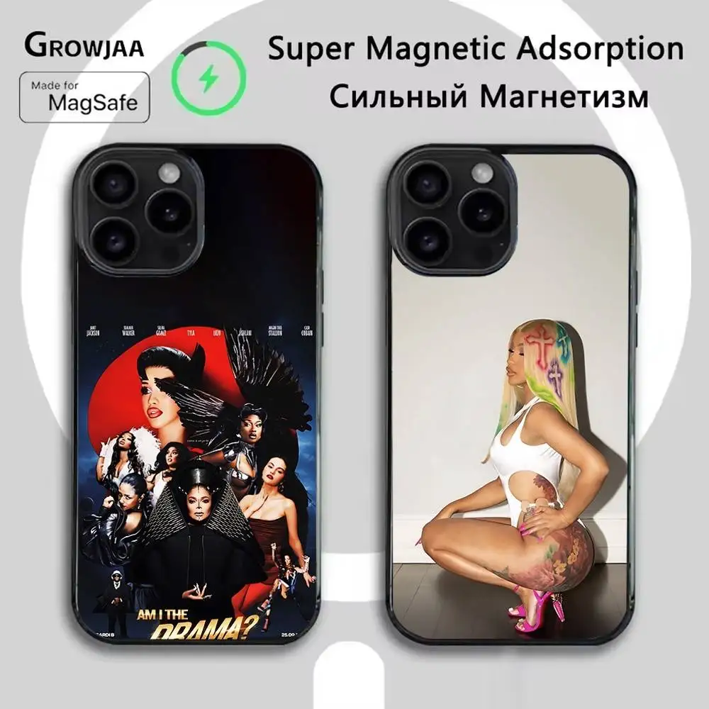 

C-Cardi B Am I The D-Drama Phone Case For iPhone 17,16,15,14,13,12,11,Pro,Max,Plus,Mini,SE4,E Magnetic Magsafe Wireless Charging