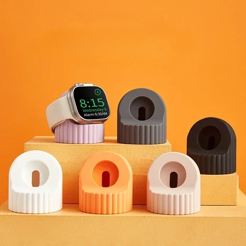 

Силиконовая подставка для зарядного устройства для Apple Watch Series Ultra/8/7/6/SE/5/4/3/2 49 45 44 42 мм 41 40 38 мм, держатель для зарядной станции