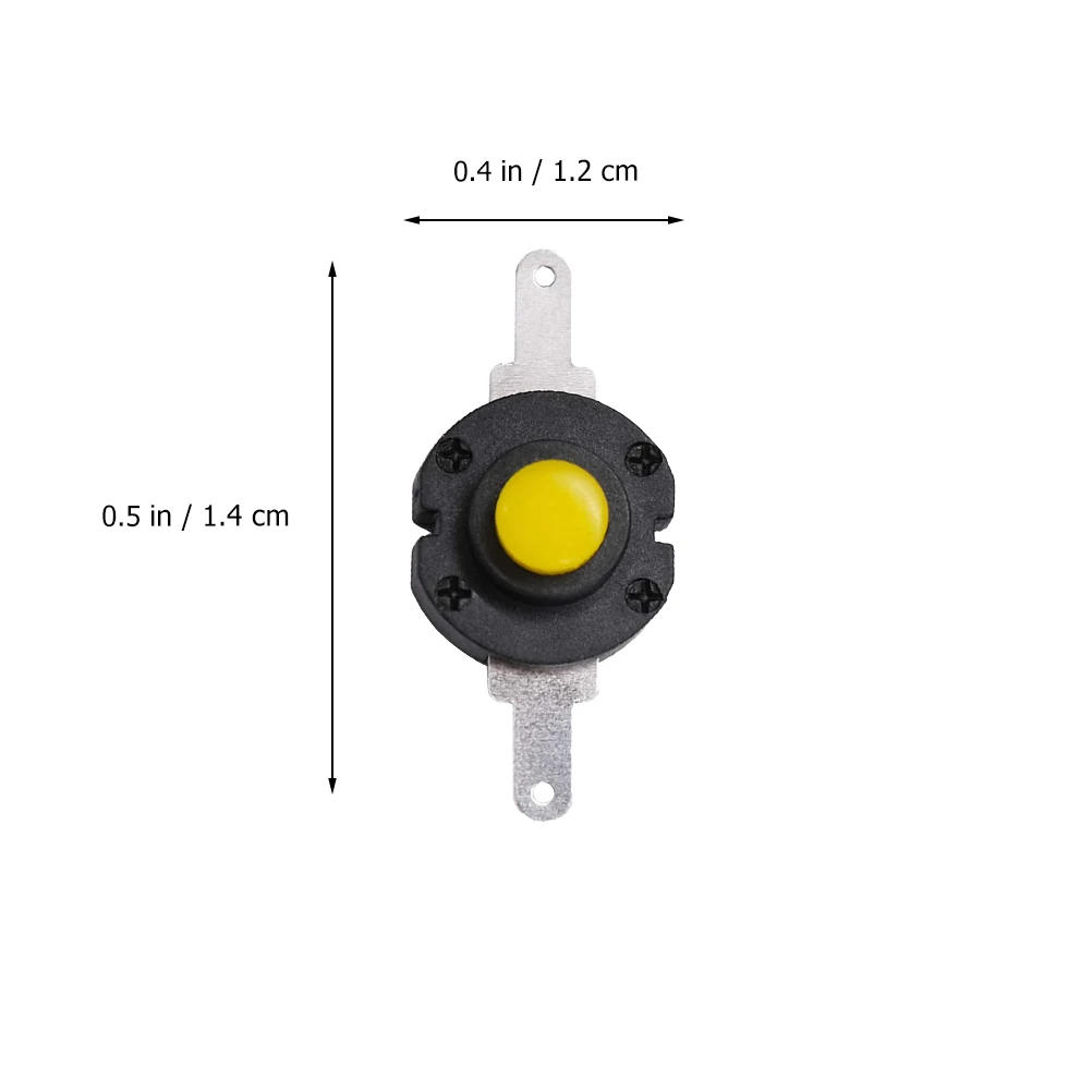 

24 pcs Flashlight Switch Round Latching Mini Plastic Brass Material Torch Push Button Electric Replacement