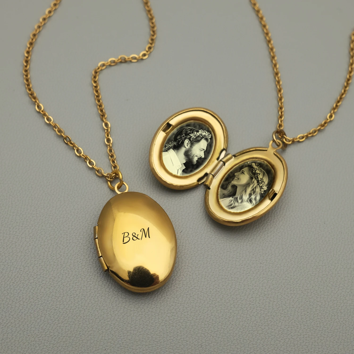 Kalung Liontin Pribadi Kalung Foto Kustom Liontin Foto Baja Tahan Karat Terukir Perhiasan Kalung Liontin Gambar Tahan