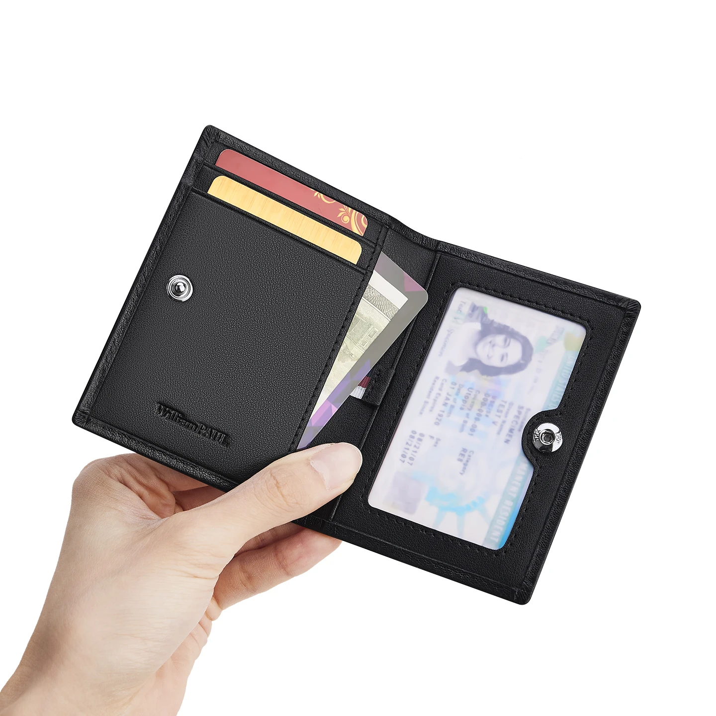 Leather men's card holder, personalized and fashionable card bag, mini lightweight small card holder cover