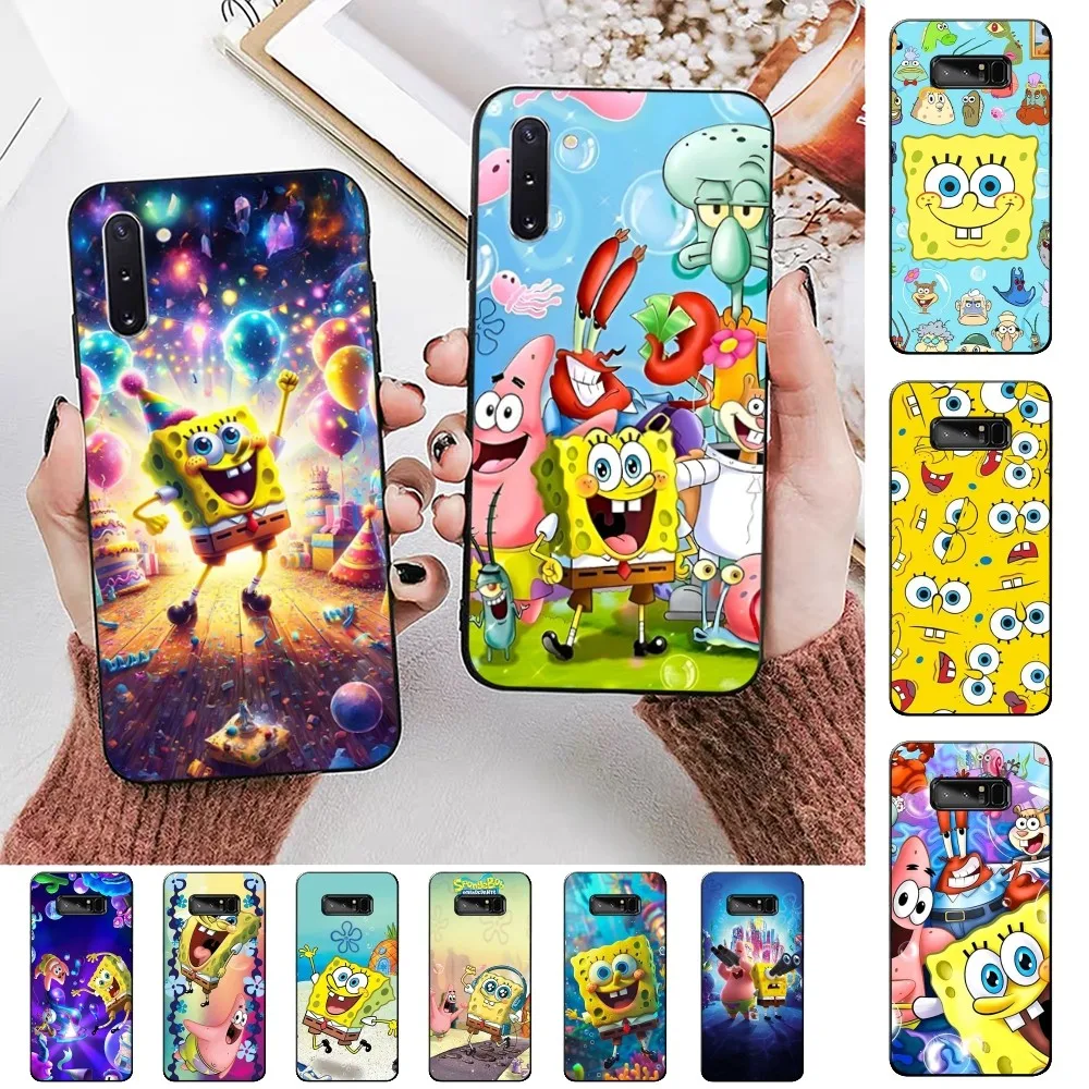 

Cartoon S-SpongeBob S-SquarePants Phone Case For Samsung Note 8 9 10 20 Pro Plus Lite M 10 11 20 30 21 31 51 A 21 22 42 02 03