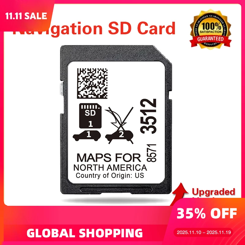 

for GM Chevrolet Silverado/Traverse/Volt/Tahoe/Suburban/Colorado Vehicle Navigation SD GPS Card 2024 Update North America map