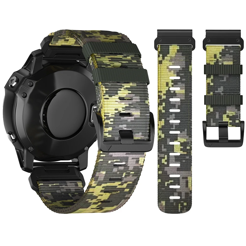 26 22mm Nylon-Armband für Garmin Tactix 8 7 Pro Delta Bravo Uhrenband für Quatix 8 47mm 51mm AMOLED QuickFit Sport Gewebtes Armband