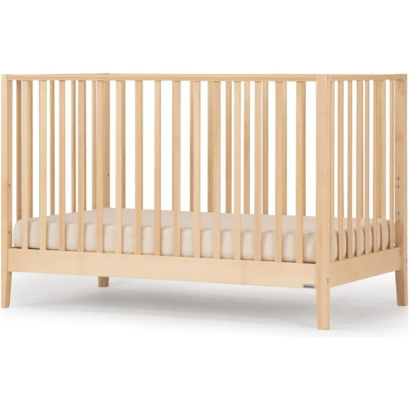 3-in-1 Convertible Crib - Wood Crib Converts into Toddler Bed & Daybed - Greenguard Gold Certified, Made in Italy