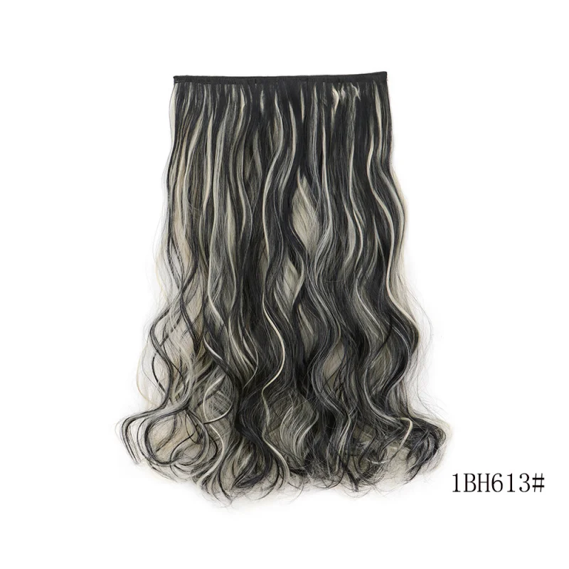 Picture 3: One-piece 5-clip extension, large wavy seamless wig, curly hair