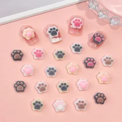 20Pcs Winter Nail Accents: Plush Cat Paw Decorations DIY Accessories