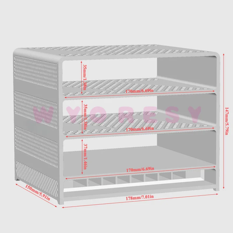for UniFi (UGC Lite 8 PoE) Desktop Rack Sturdy Frame Hold Switch Firmly And Avoid Side Tilt When Multiple Network Cables Are Con