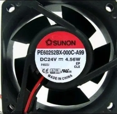 

5PCS Original SUNON standard PE60252BX-000C-A99 6025 24V 4.56W frequency converter cooling fan