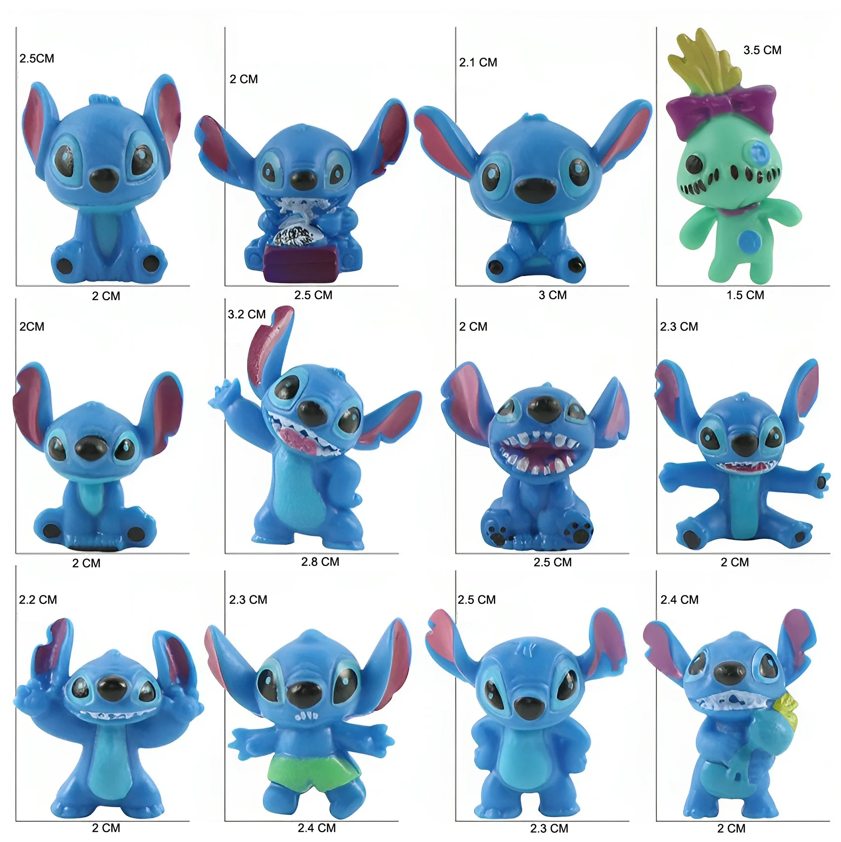 24pcs Disney Lilo & Stitch Christmas Advent Calenda Figures Toys Halloween Calendar Box Kawaii Stitch Model Doll Kids Gifts