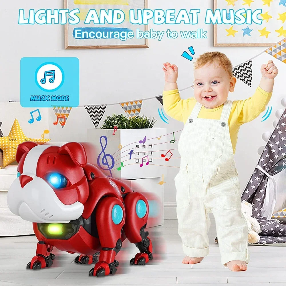 

Electric Pet Robot Pet for Kids,Sensory Induction Walking Dog Mechanical Toys Electric Dancing Robot Dog Toy with Voice Control