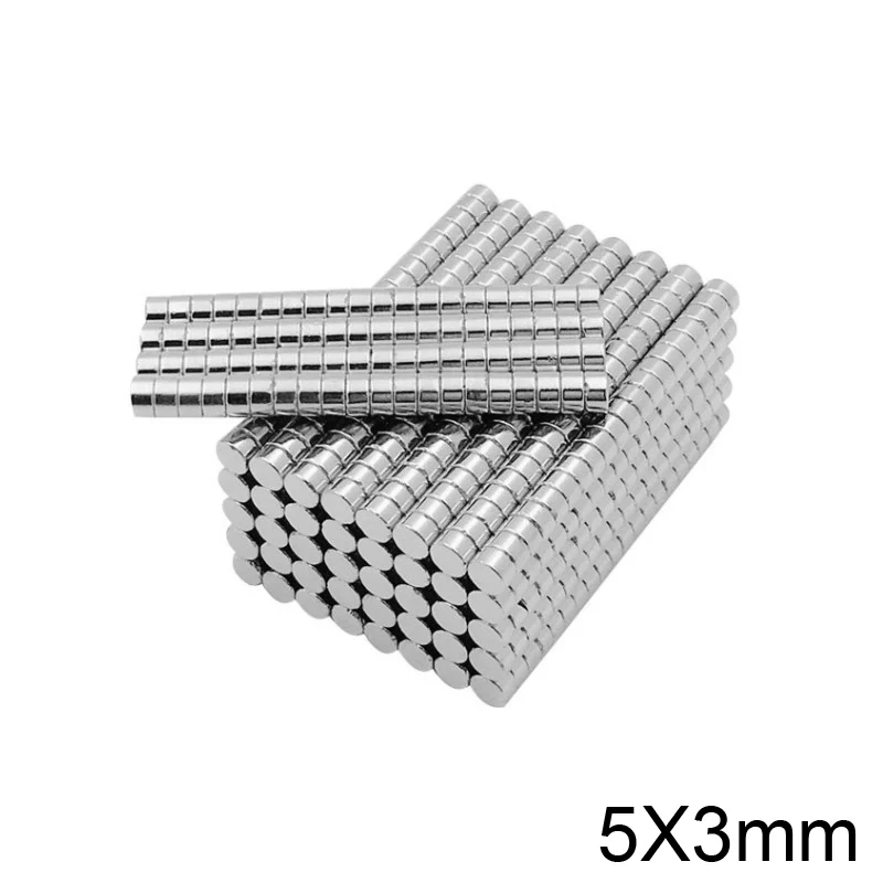 20~1000PCS 5x3 mm Small Round Powerful Magnet 5mmx3mm Sheet Neodymium Magnet 5x3mm Permanent NdFeB Strong Magnets Disc 5*3