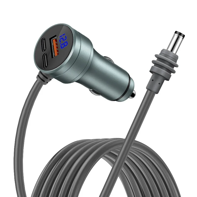 For Starlink Charger Mini 3-Port  USB Car Charger 12V-24V Vehicles  DC Cable Digital Voltmeter Waterproof Extension Cable