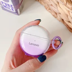 Transparent Soft Earphone Case For Lenovo HT38 Cover Headphone Accessories Protective Box For Lenovo HT 38 Case Bag With Hook