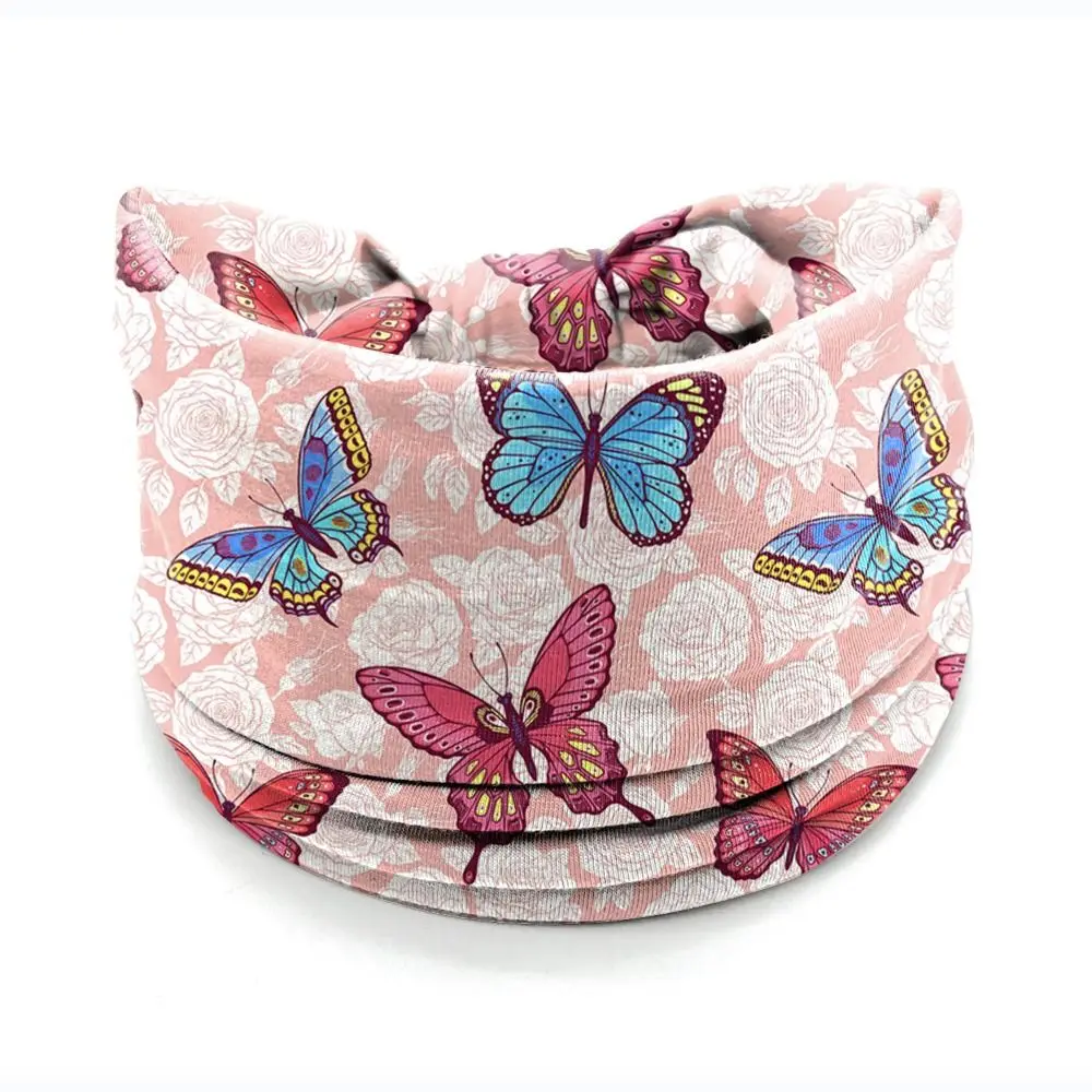 New Elastic Wide Headbands Boho Flower Print Turban Wide Brim Vintage Knot Soft Bandana Yoga