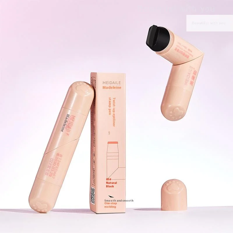 アイライナースタンプ一体型アイライナースタンプ正確な輪郭シグネット長持ちアイライナーリキッドペンメイクアップ化粧品