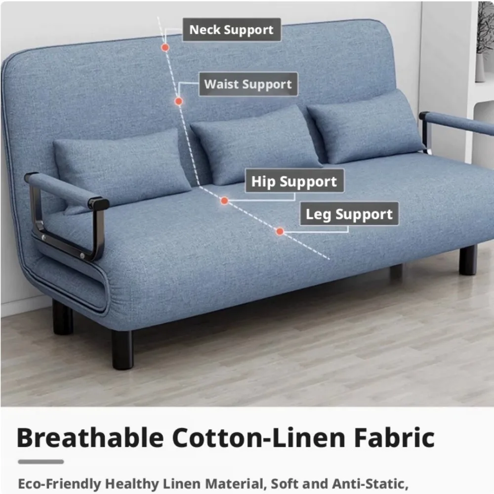 

Folding sofa bed, double bed, family small apartment, office nap bed, sliding, retractable and variable companion bed