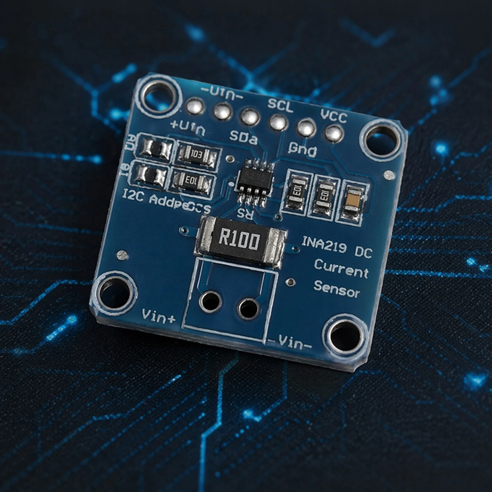 MCU-219 INA219 Bi-directional Current Sensor Breakout Module DIY 3V-5V Power Monitoring Sensor Module I2C Zero Drift