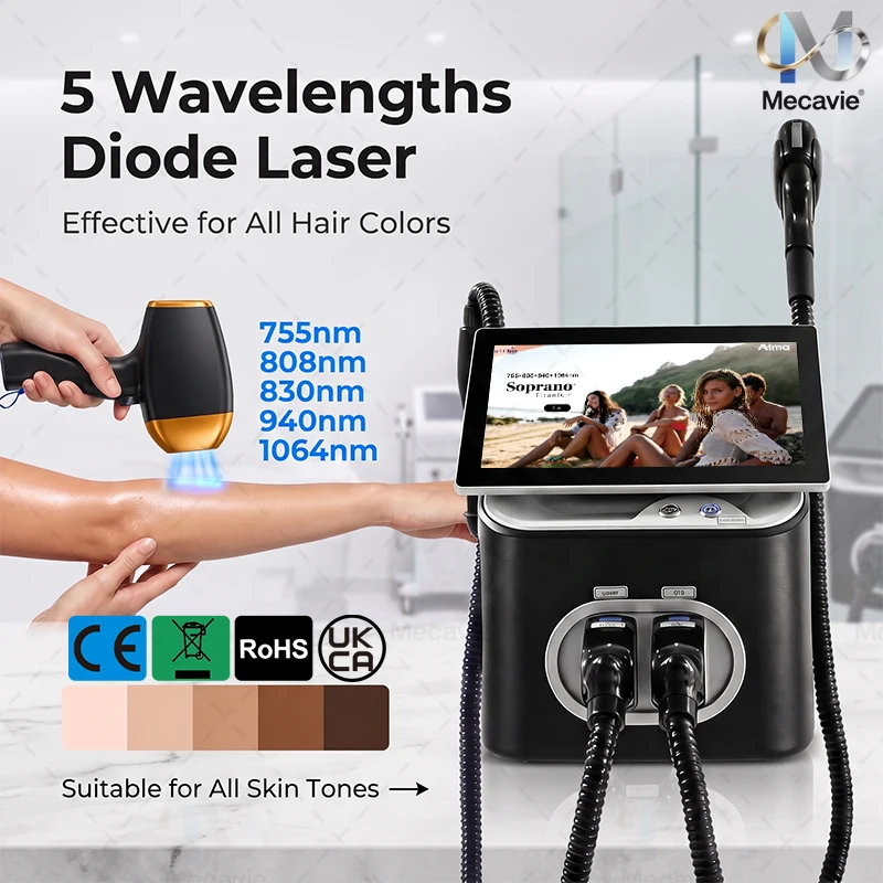 2026 NEWProfessional 2 IN 1 Diode Laser 4000W 4 Waves 940 1064 755 808NM Hair Removal Machine Pico Qswitch ND YAG Tattoo Removal