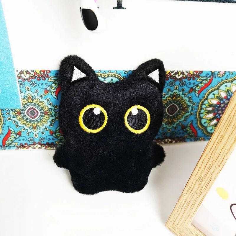 NEW Cute Black Cat plush toy Doll Small Pendant Cuddly Pillow Cushion Ins Black Cat Plush Toy Doll for Boy Girl Birthday Gifts