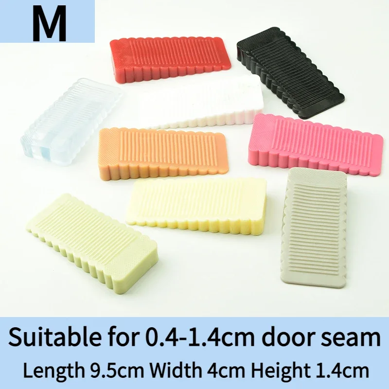 Silicone Protective Block Wedge Doorstops Adhesive Silicone Stop Home Office Universal Door Anti-collision Stopper