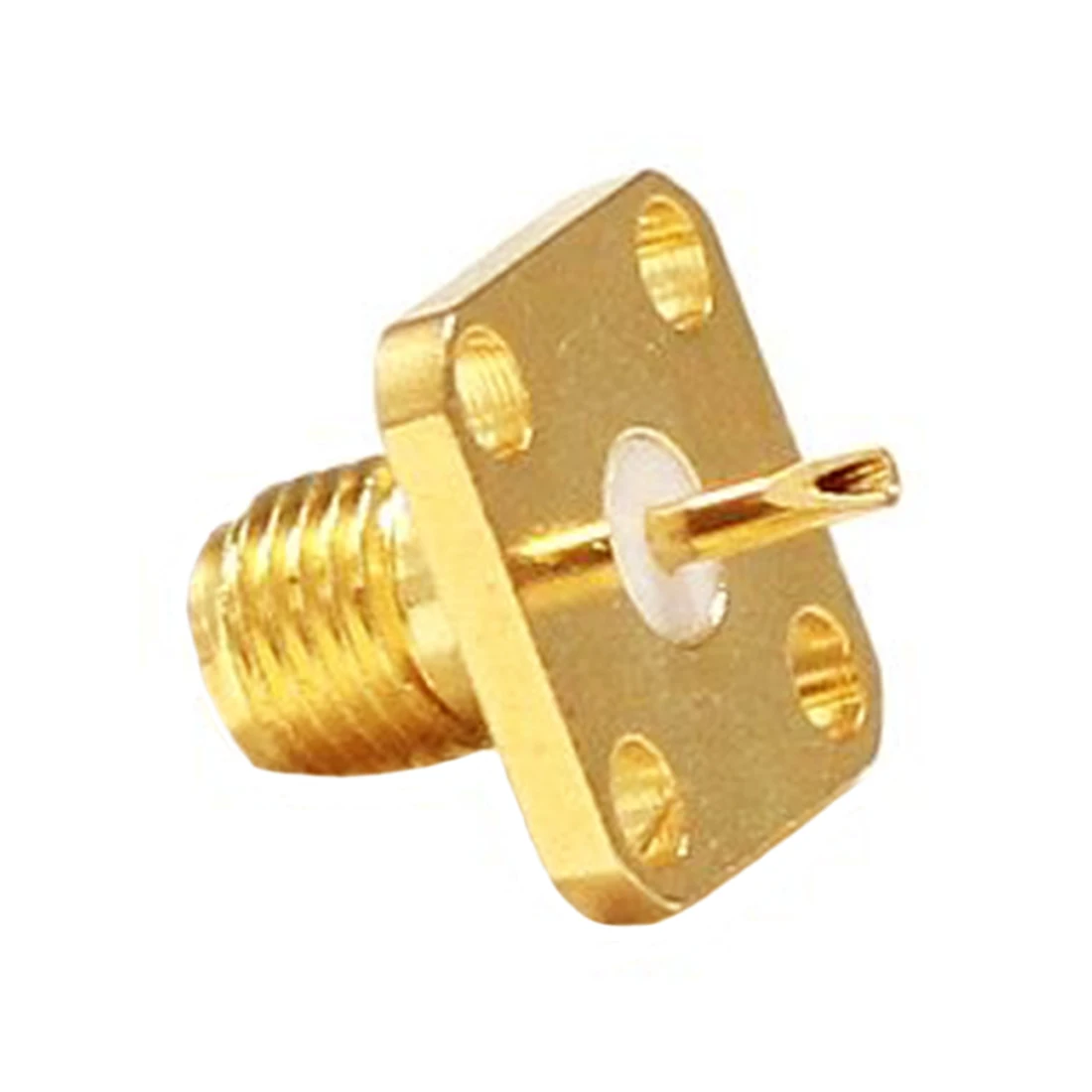 1pc SMA Female Chassis Jack 4-Hole Panel Mount Flange RF Connector With Solder Cup Welding Terminal  Wholesale Fast Shipping