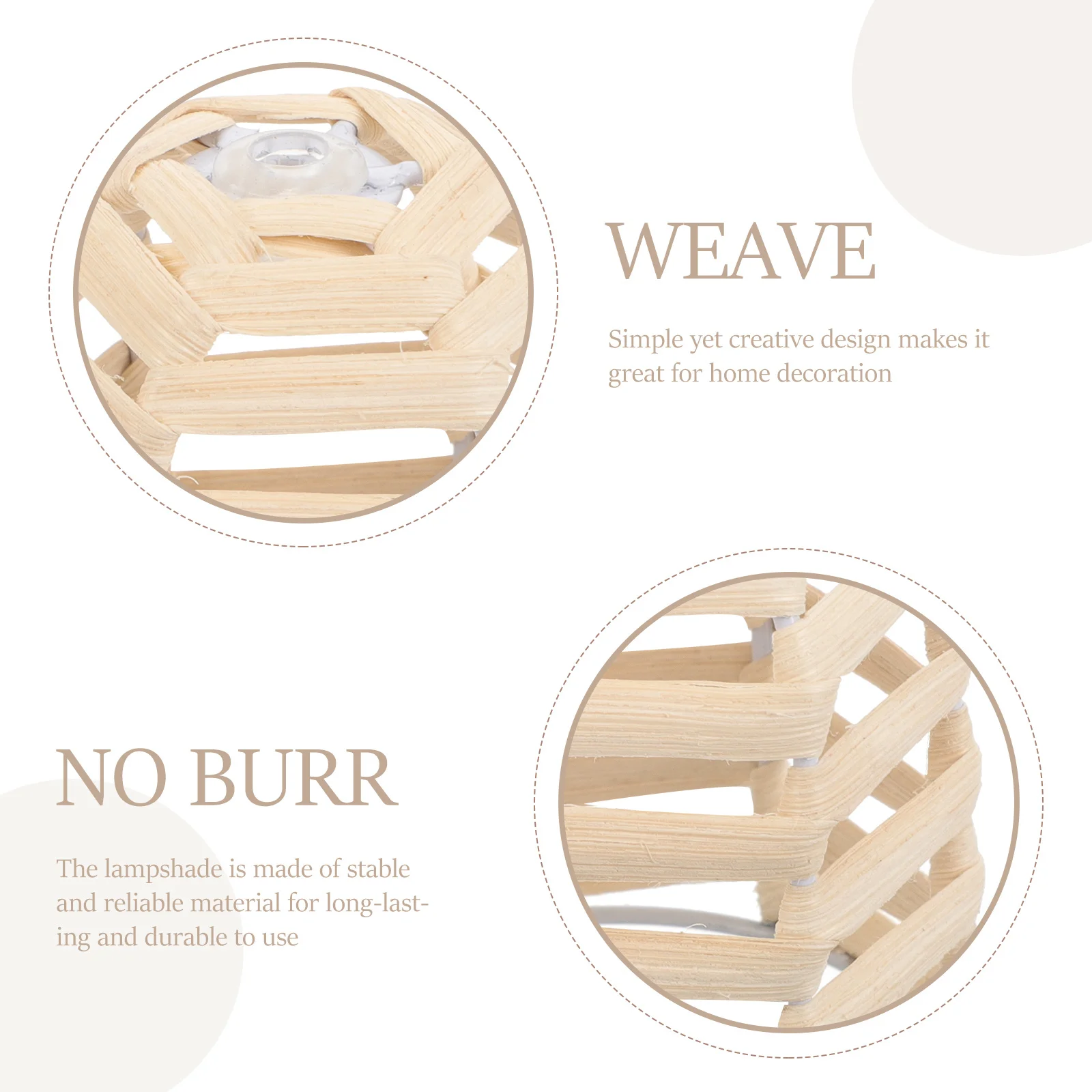 

Woven Bamboo Lamp Shades Miniature Lamp Cover Decorative Light Shade for DIY Marquee Lighting Home Decor Boho Style