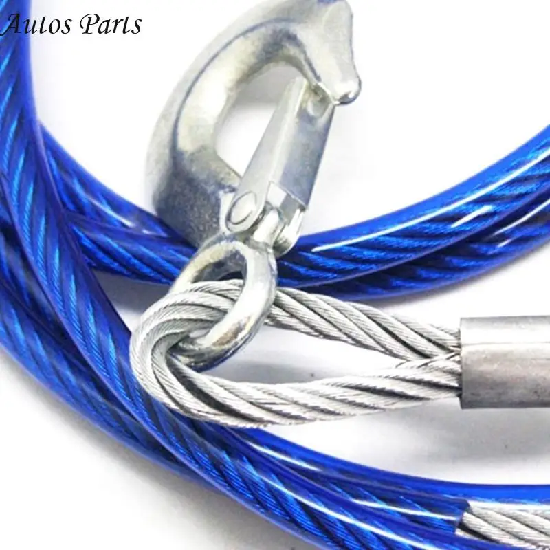 57BA حبل حزام الشحن الشاقين للسيارة لسحب سيارات سيارات سعة حمل 3/5/7 طن حبل السحب مع خطاف السلامة