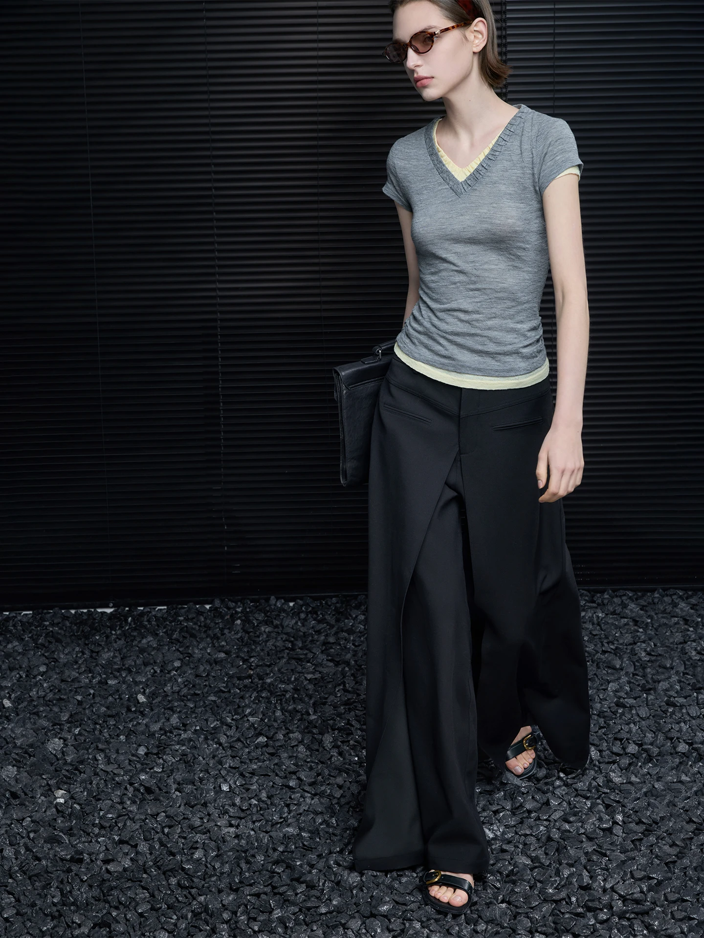 

Широкие прямые брюки Bla для женщин: свободные, струящиеся, весенние, новые, с высокой талией, длинные, модные, для делового и повседневного стиля